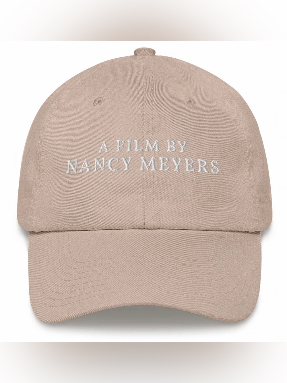 A Film By Nancy Meyers Embroidered Baseball Cap - Dusty Beige